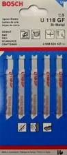 Bosch U118GF 2-3/4-Inch 36TPI Bi-Metal U-Shank Jigsaw Blade Swiss 5 Blades