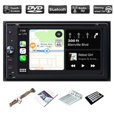 Double 2 DIN 6.2" Carplay Car Stereo Radio DVD/CD Player Touch Screen Bluetooth