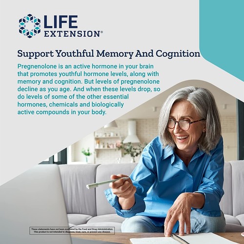 PREGNENOLONE LIFE EXTENSION 100 mg 100 capsulas - Imagen 6 de 10
