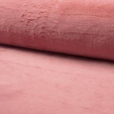 LUXURY Short Plush Super Soft Faux Fur Fabric Material - ROSE PINK