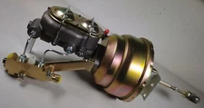 7" Dual Booster w/ Master Cylinder Disc Drum Proportioning Valve PV2 Bracket Kit