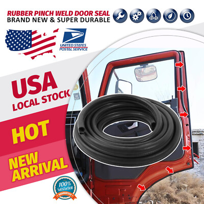 19.6ft Car Door Edge Protector Seal Push On Trim Strip Pinchweld Rubber