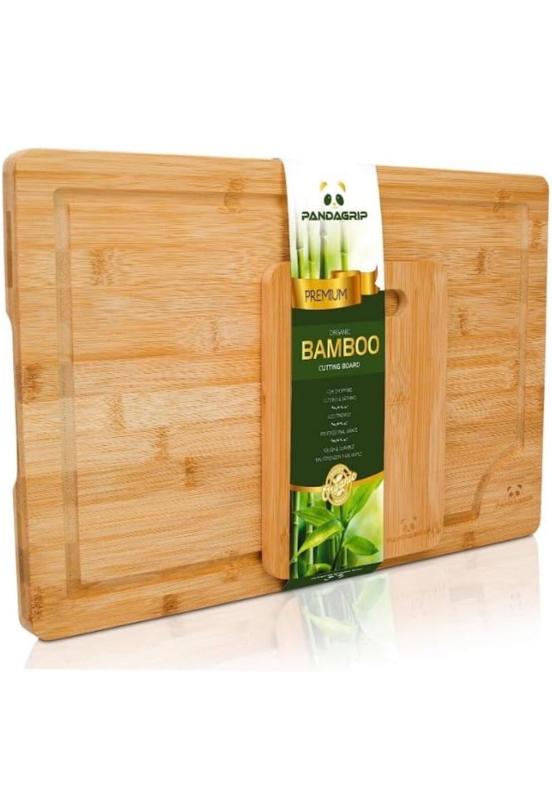 Organic Bamboo Chopping Board Large & Small Wooden Kitchen Cutting Serving Food