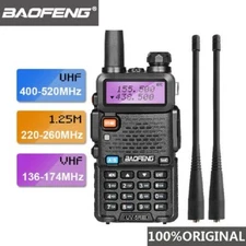 Baofeng UV-5R III Tri-Band Dual Antenna Walkie Talkie VHF 136-174Mhz/220-260Mhz