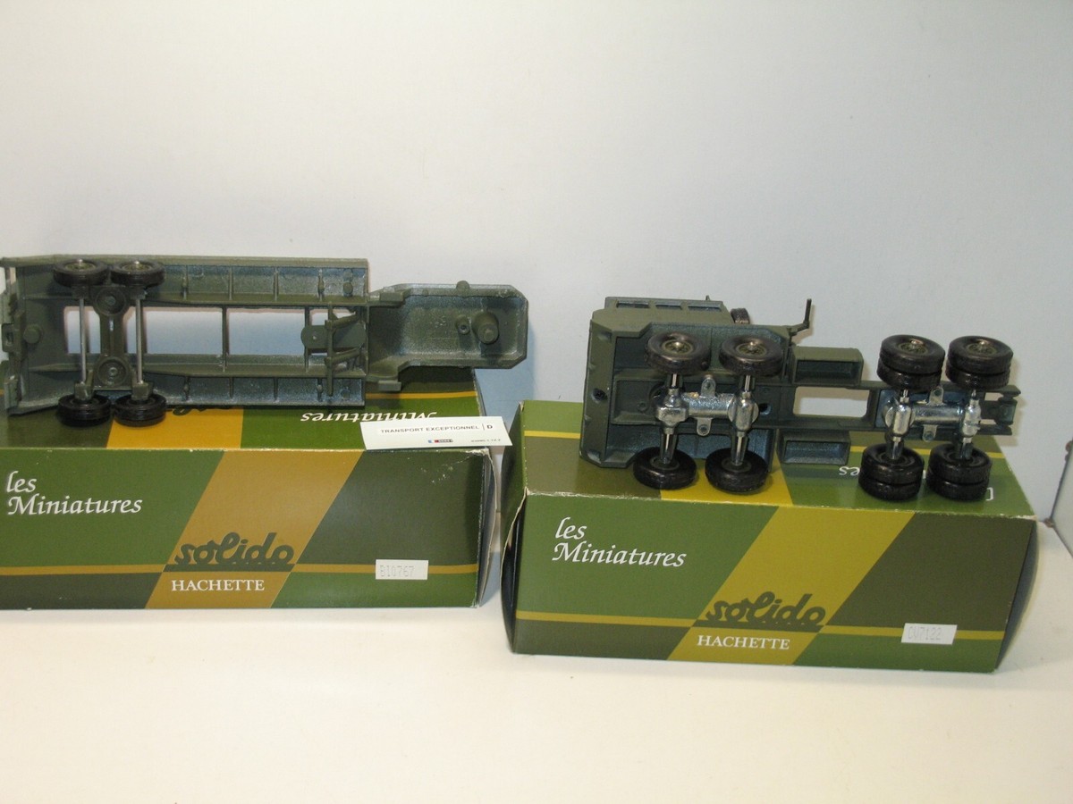 Camion Militaire Berliet Porte-char T12 Solido échelle 1:50 - Complet Avec Décalcomanies