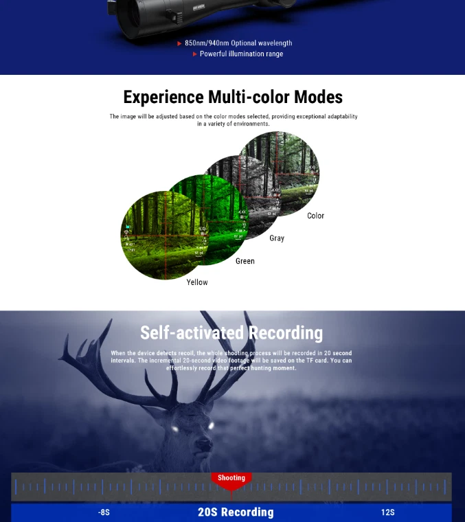 PARD DS35 Digital Night Vision Rifle Scope 2K HD shooting camera DS35-70-850 - Image 4 of 4