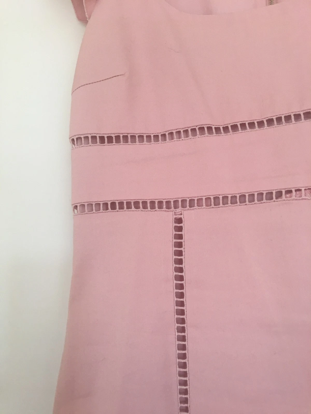 Mini Abito Rosso Valentino Blush Rosa Cotone $700 Sofisticato Taglia It 42