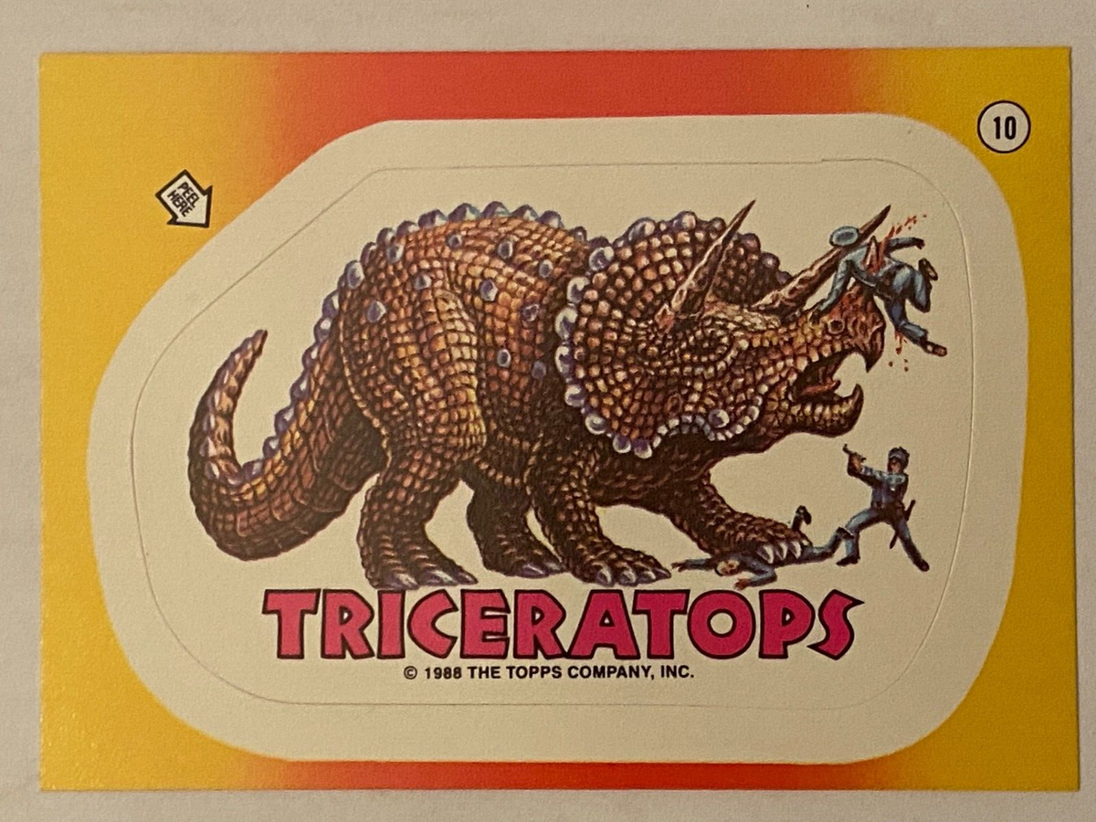 1988 Topps Dinosaurs Attack Sticker #10 Triceratops | eBay