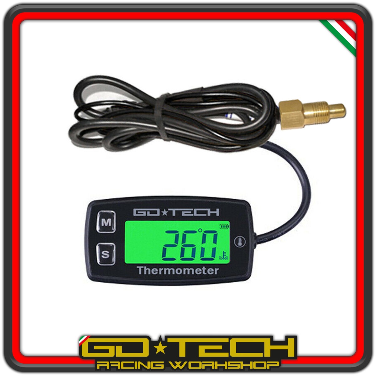 Termometro Digitale 4in1 Per Moto - Temperatura Olio/Acqua, Voltmetro, Tempo, LCD - Foto 1