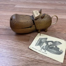 Zoo-Line Gentleman's Hippo Over-Niter Wood Trinket Box Desk Organizer NEW