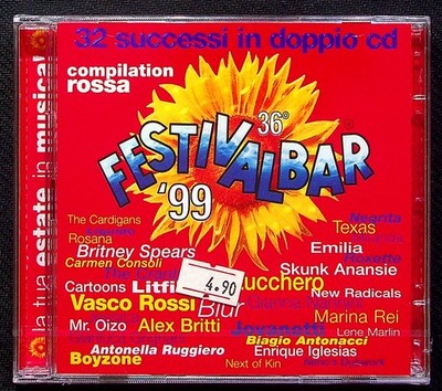 Verschiedene 36° Festivalbar '99 Compilation Rossa CD versiegelt (2 Disc-Set)