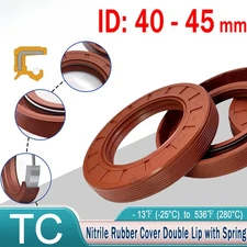 Oil Seal Metric Size Rotary Shaft Seal , 40mm To 45mm Shaft，70 FKM Rubber Brown