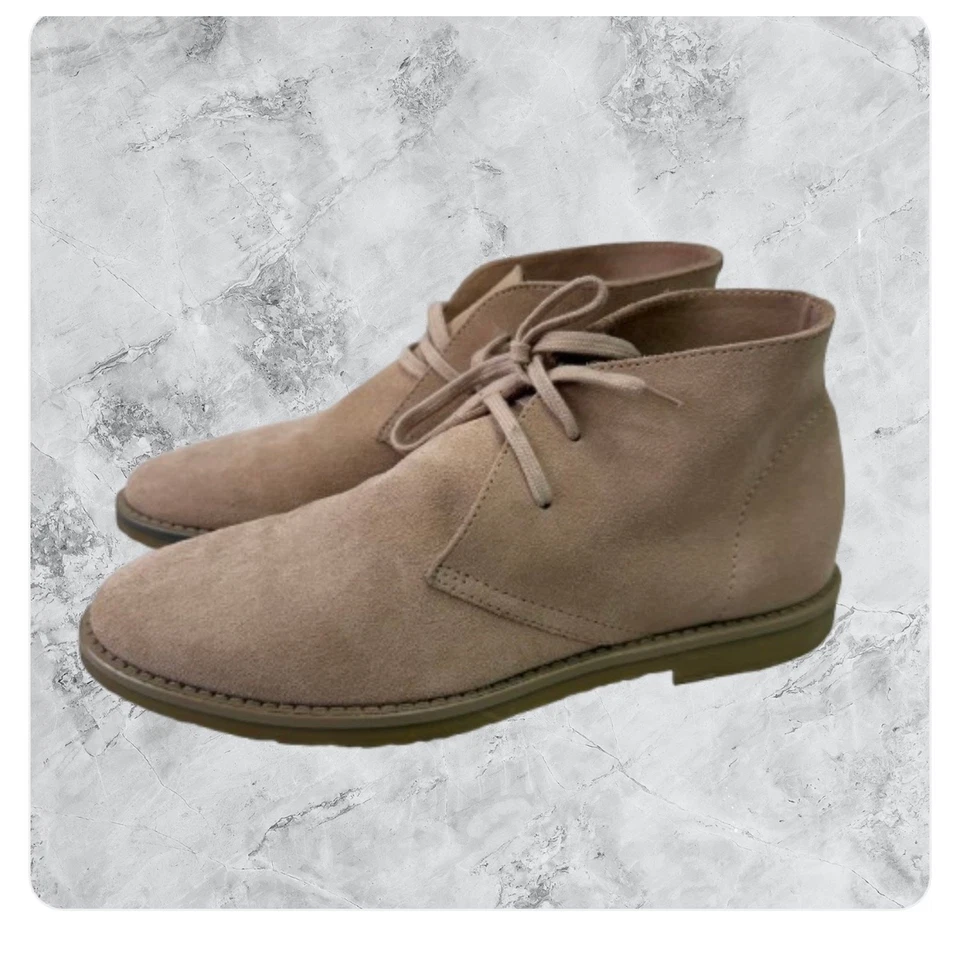 J.Crew 女式 Macalister 靴子 尺寸 7.5 麂皮绒 系带 展示物品 # M302 — 第 2/4 张图片