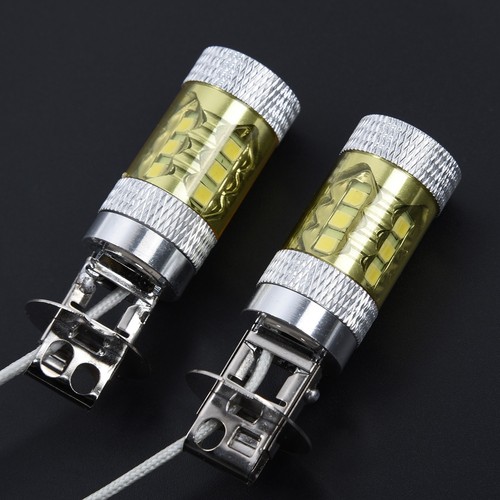 2pcs H3 Yellow High Power 80W 1500lm 16SMD LED Car Foglight Light Bulb DC12-24V - Picture 9 of 12