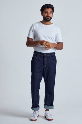 Flax & Loom  Rinse Indigo Satch Classic  W38 L33 Regular Straight BNWT RRP £130