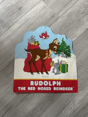 RUDOLPH The Red Nosed Reindeer Die Cut RLM RL May Co. Applause 1989