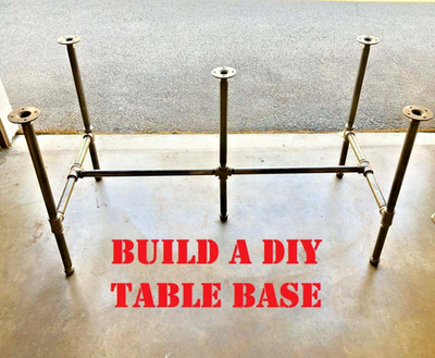 Industrial Pipe Table Base Parts Kit, 3/4'' x 44'' long x 24'' wide x 42'' tall