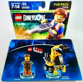 LEGO Dimensions: Lot of 3 - 71213 Bad Cop Fun, 71212 Emmet, 71200 Starter Pack