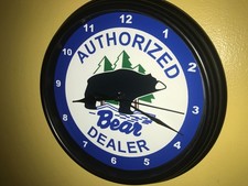 Bear Archery AuthDealer Bow Hunting Man Cave Advertising Clock Sign