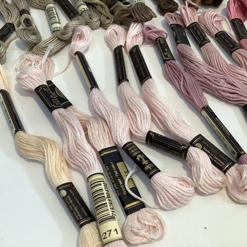 Vintage LOT 70 NOS Embroidery Floss Thread W/Tags Browns Purples Pinks W/ Tags** - Picture 9 of 15