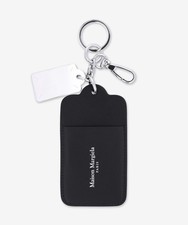 Maison Margiela Logo Double Tuck Keyring  Card Holder Black