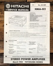 Hitachi HMA-G2 Amplificatore Manuale di servizio *Originale*