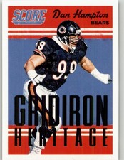 2015 Score Dan Hampton Gridiron Heritage #9 Chicago Bears