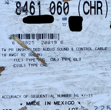 Belden 8461 18/1P Twisted Pair Audio/Control/Communication Cable Gray /50ft