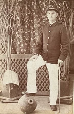 WOUNDED! US SPAN-AM WAR 11th INF REGT SOLDIER w/CASE SHOT PUERTO RICO 1898 PHOTO