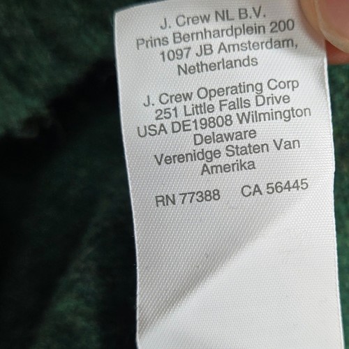 J. Crew Men's Brushed Wool Crewneck Sweater Green Size Medium - Picture 7 of 7