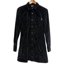 VERSACE JEANS COUTURE Vintage Long Sleeve Shirt Dress 28/42 Dark Navy Women USED