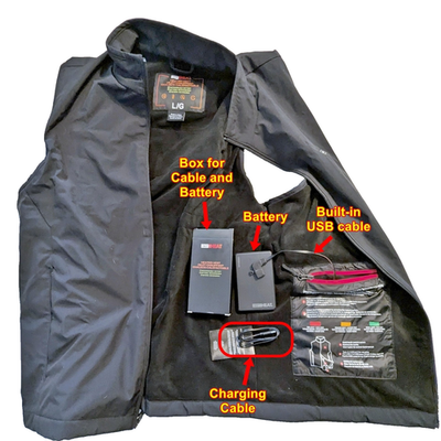 #ad 32 Degrees Heated Vest Color Black Size Large Rechargeable Battery See Video $19.99