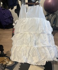Love Two Slips White Bridal Petticoat Crinoline Tiered Full Skirt 50 Waist