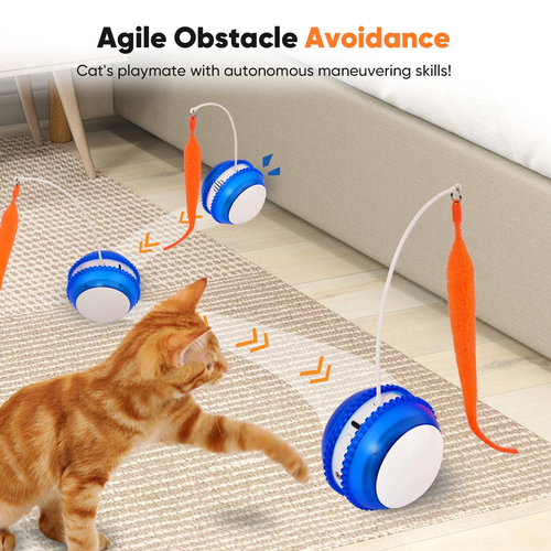 Interactive Cat Laser Toy - Auto Rolling Ball USB Rechargeable Indoor Play - Picture 5 of 12