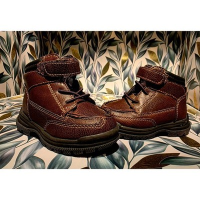 Arizona Jean Co Boys Brown Leather Lace Up Boots Size 5