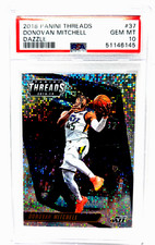 2018 Threads DAZZLE DONOVAN MITCHELL RC Rookie Basketball Card PSA 10 GEM MINT. rookie card picture