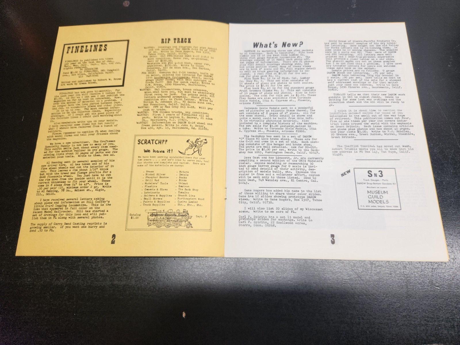 Vintage 2 Issues 1968 (3-4)  Finelines Model Railroad Magazine