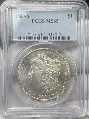 1880-S $1 Morgan Silver Dollar PCGS MS65 Early US Coin
