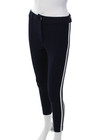 529 Womens Metallic Stripe Detail Pleated Front Skinny Leg Pants Blue Size 36 — photo 2