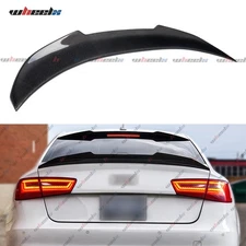 FOR 12-18 AUDI A6 S6 C7 C7.5 PSM STYLE HIGH KICK REAL CARBON FIBER TRUNK SPOILER
