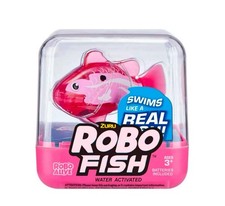 Zuru ROBO FISH Alive Hot Pink Color Changing Water Activated Fish Toy, New