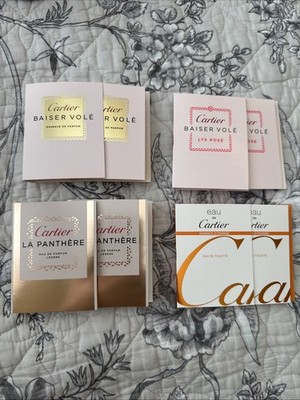 Cartier Eau de Parfum Spray Sample Vials 8-Pk LA PANTHERE D ORANGE LYS ROSE More