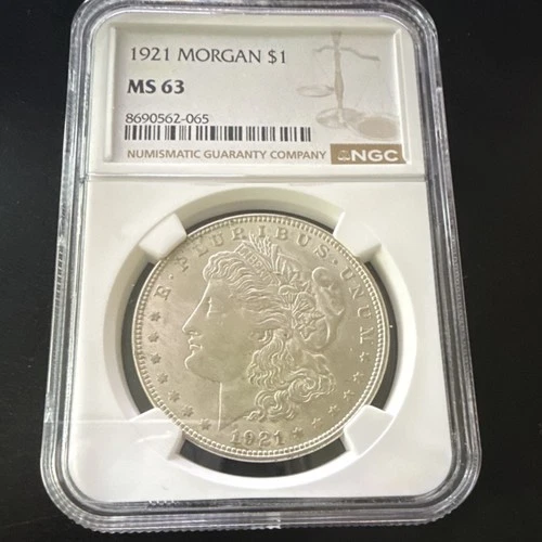 1921 Morgan Dollar Silver $1 Coin Philadelphia NGC MS63