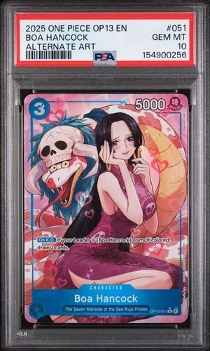 2025 ONE PIECE OP13-CARRYING ON HIS WILL #051 BOA HANCOCK ALTERNATE ART PSA 10