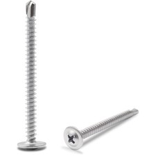  90pcs  8 x 2 410 Stainless Steel Self Tapping Screws for Metal  2