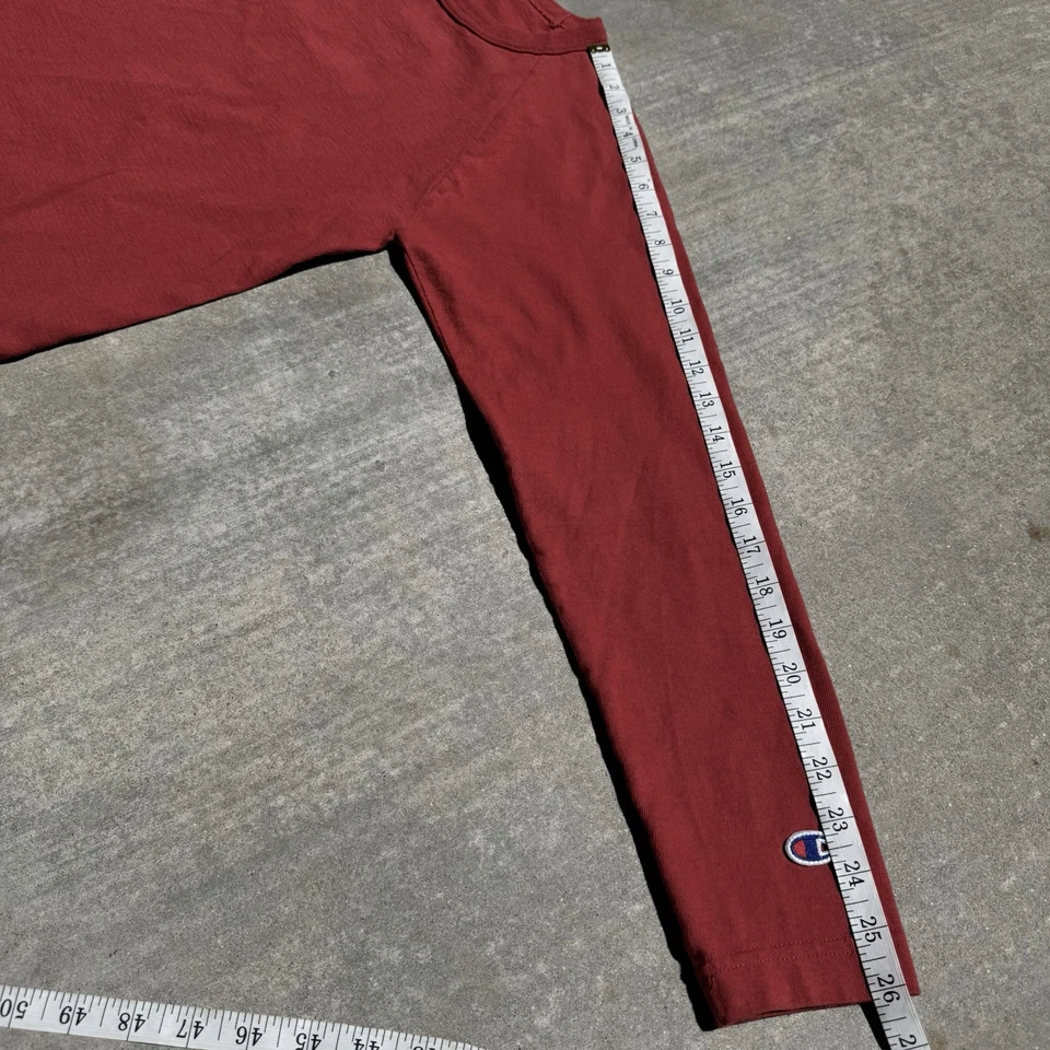 Camiseta Vintage Champion Raglán Naranja Manga Larga. Talla S. HECHO EN USA Foto 4 de 4