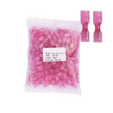 100pcs Heat Shrink Female Spade Connectors,AWG22 female quick disconnects Pink