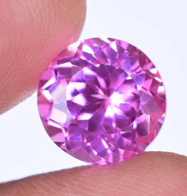 Stunning Natural Mogok Pink Ruby 6.25 Ct Round Flawless Certified Loose Gemstone