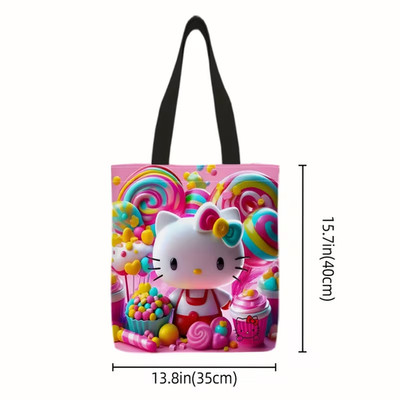 Lightweight Hello Kitty Reuseable Foldable Tote Bag - Hand Washable - NEW