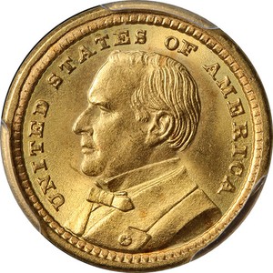 1903 LA Purchase McKinley Commemorative Gold $1 CAC Sticker PCGS MS66
